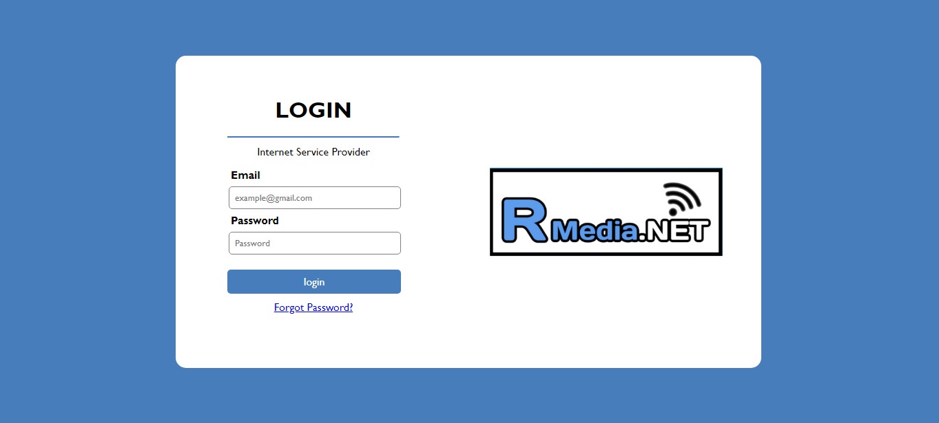 login page